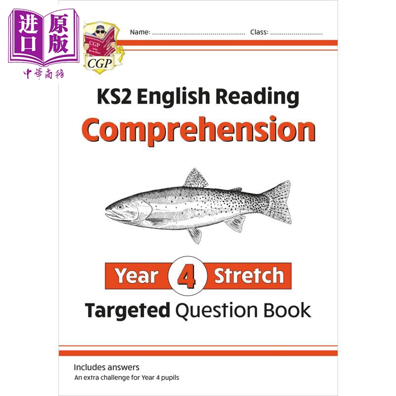 英国原版CGP教辅 New KS2 English Challenging Comprehension Year 4 Stretch 新版英语挑战阅读理解延伸4年级【中商原版】