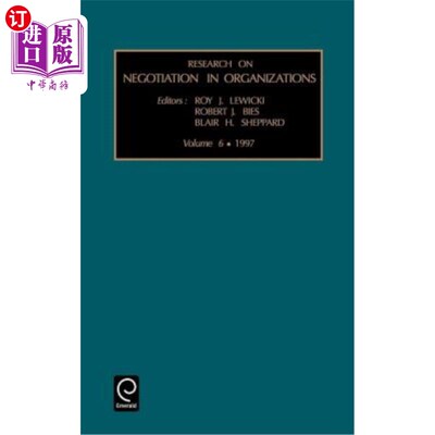 海外直订Research on Negotiation in Organizations 组织中的谈判研究