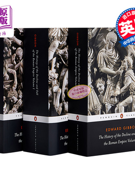 罗马帝国衰亡史3本1-6卷全集 套装 英文原版 History of Decline & Fall of Roman Empire 爱德华吉本【中商原版】