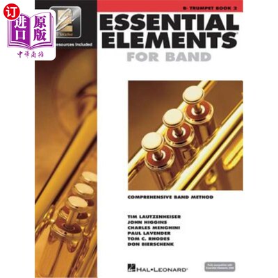 海外直订Essential Elements for Band - Book 2 with Eei: BB Trumpet 乐队的基本元素-第2册和EEI:bb喇叭