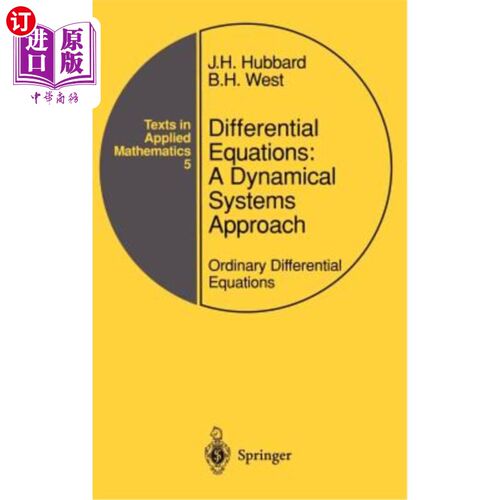 海外直订Differential Equations: A Dynamical Systems Approach: Ordinary Differential Equa 微分方程：动力学系统方法：