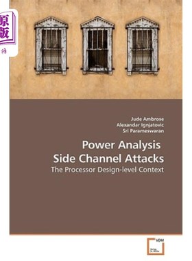 海外直订Power Analysis Side Channel Attacks 功率分析侧信道攻击