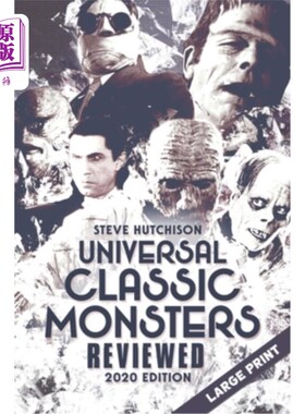 海外直订Universal Classic Monsters Reviewed: 2020 Edition (Large Print) 通用经典怪物评论:2020版(大印)