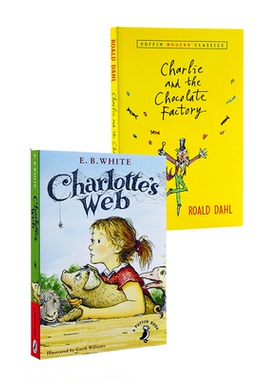 【中商原版】Charlotte's web 夏洛的网 夏洛特的网+Charlie and the Chocolate Factory查理和巧克力工厂 英文原版小说原著?