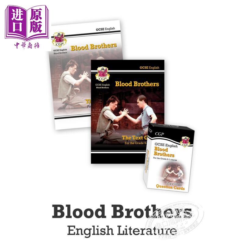 现货 英国CGP原版 GCSE Catch-Up Essentials English Literature Blood Brothers GCSE英国文学：热血兄弟 备考教辅三册 含答案