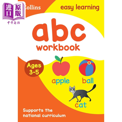 柯林斯易学儿童1 字母练习册 3-5岁 abc Workbook Ages 3-5  学前启蒙 韵律启蒙 英文原版 Collins Easy Learnin【中商原版】
