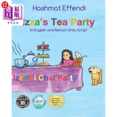 海外直订Izza's Tea Party - Izza ki Tea Party: Story and Activity book in English and Rom 伊扎的茶会-伊扎基茶会:故事