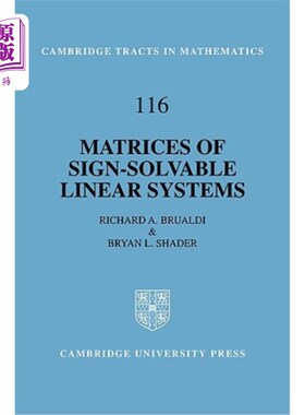 海外直订Matrices of Sign-Solvable Linear Systems 符号可解线性系统的矩阵