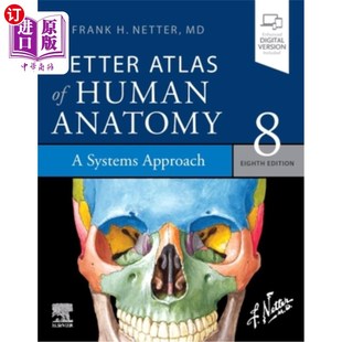 海外直订医药图书Netter Atlas of Human Anatomy: A Systems Approach: Paperback + eBook Netter人体解剖学图集:系统方法: