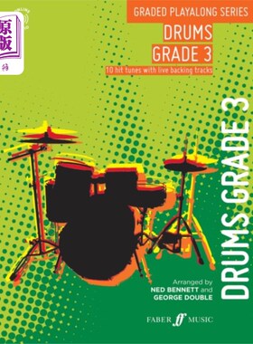 海外直订Graded Playalong Series: Drums Grade 3 分级演奏系列:鼓3级