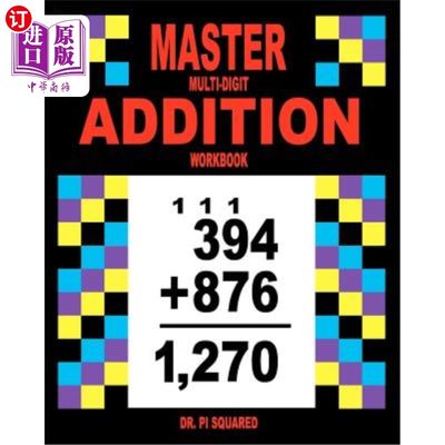 海外直订Master Multi-Digit Addition Workbook 主多位数加法工作簿