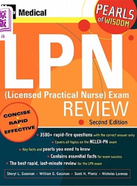 海外直订医药图书LPN (Licensed Practical Nurse) Exam Review: Pearls of Wisdom, Second Edition 执业护士考试回顾：智慧
