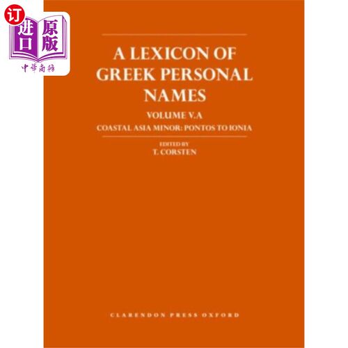 海外直订Lexicon of Greek Personal Names 希腊人名词典
