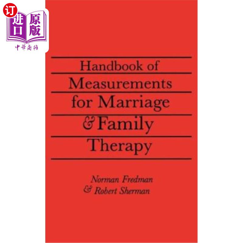 海外直订医药图书Handbook of Measurements for Marriage and Family Therapy 婚姻家庭治疗测量手册