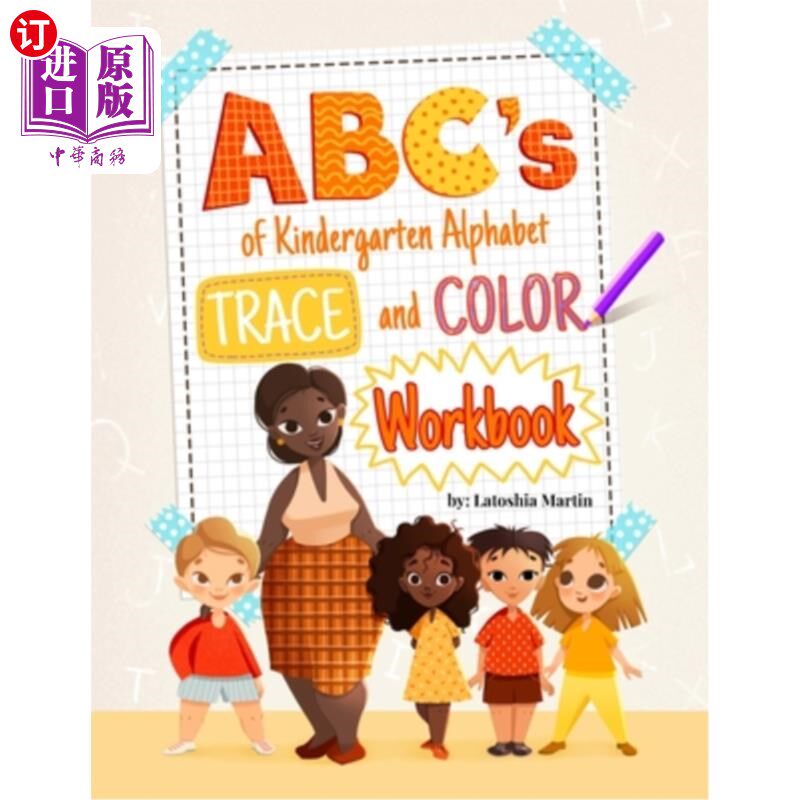 海外直订ABC's of Kindergarten: Trace and Color Workbook 幼儿园基础知识：描画与色彩练习册