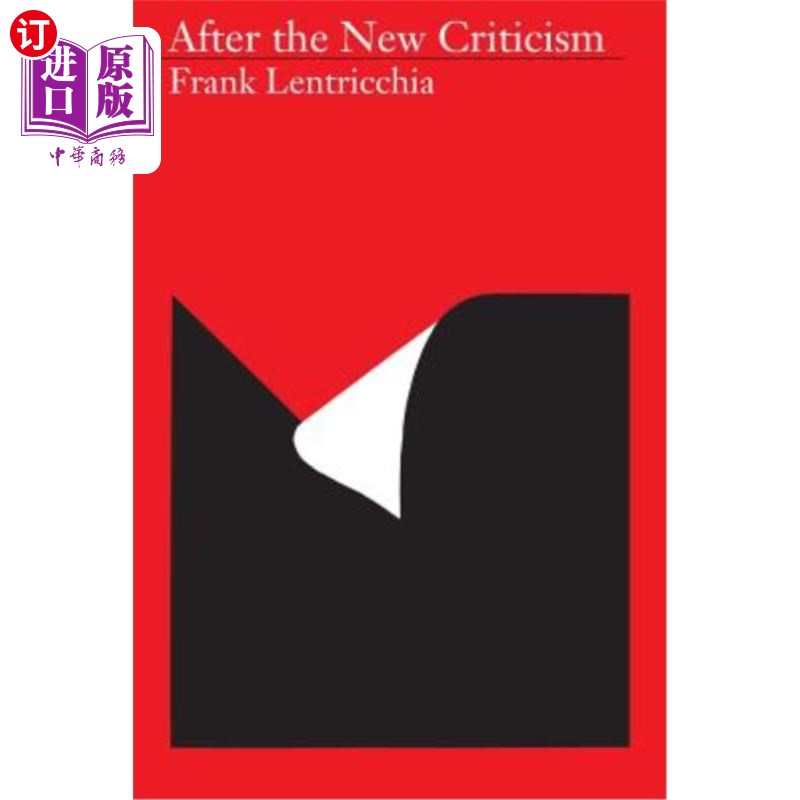 海外直订After the New Criticism 新批评之后