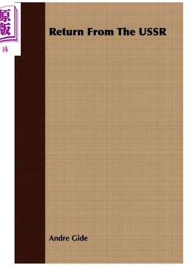 现货 安德烈 纪德 从苏联归来 Return from the USSR 英文原版 Andre Gide【中商原版】