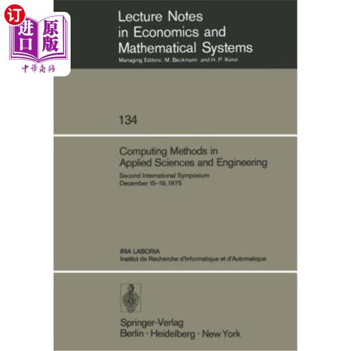 海外直订Computing Methods in Applied Sciences and Engineering: Second International Symp Computing