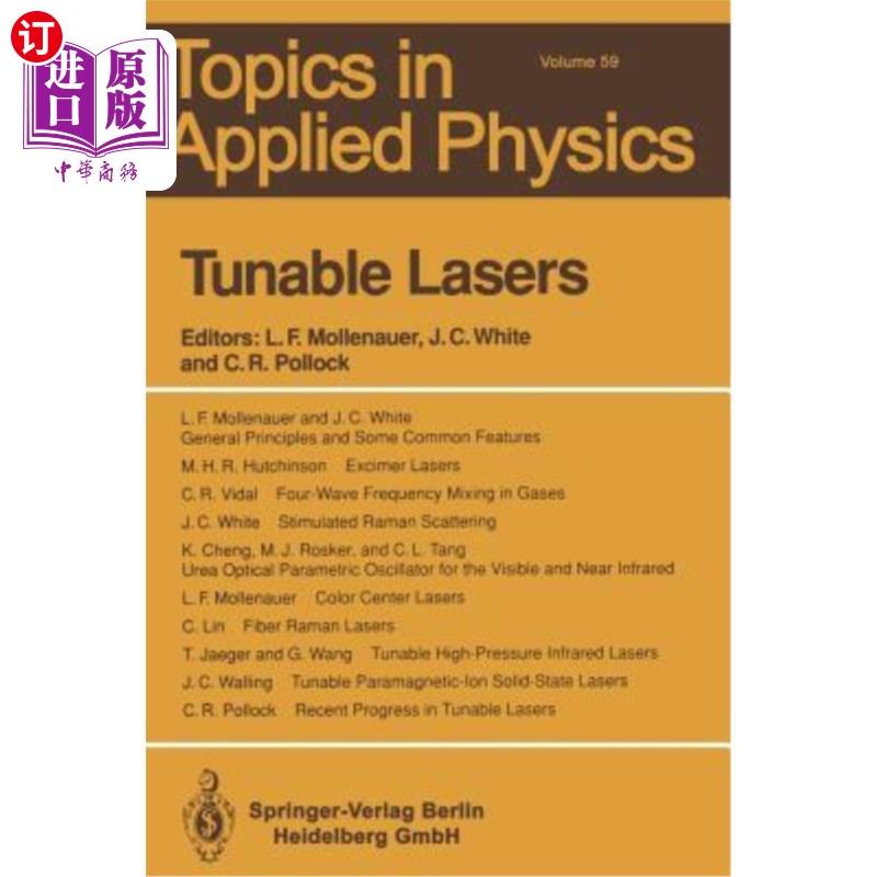 海外直订Tunable Lasers 可调激光器