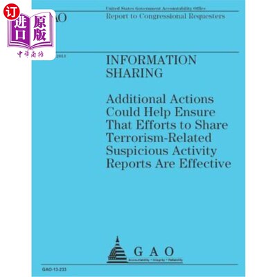 海外直订医药图书Report to Congressional Requesters: Information Sharing 向国会请求者报告:信息共享