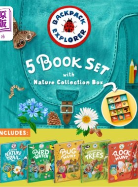 海外直订Backpack Explorer 5-Book Set with Nature Collection Box 背包探险家5书集与自然收集盒