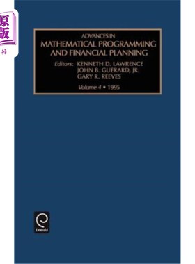 海外直订Advances in Mathematical Programming and Financial Planning 数学规划与财务规划研究进展