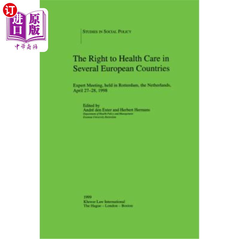 海外直订医药图书The Right to Health Care in Several European Countries 若干欧洲国家的保健权