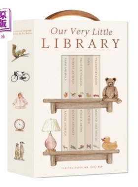 海外直订Our Very Little Library Board Book Set: A Foundational Language Vocabulary Board 我们的非常小的图书馆板书集