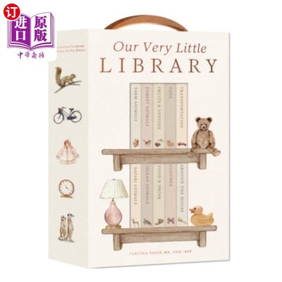 海外直订Our Very Little Library Board Book Set: A Foundational Language Vocabulary Board 我们的非常小的图书馆板书集