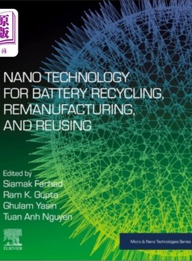 海外直订Nano Technology for Battery Recycling, Remanufacturing, and Reusing 纳米技术在电池回收、再制造和再利用中的