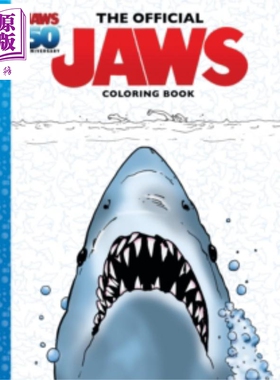 大白鲨 电影官方涂色书 英文原版 The Official Jaws Coloring Book Media TieIn Zackery Cuevas,Alvin Epps【中商原版】
