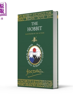 预售 霍比特人 作者亲绘版 英文原版 The Hobbit Illustrated by the Author J R R Tolkien 奇幻与科幻小说 【中商原版】