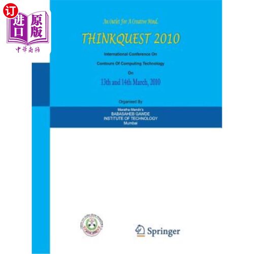 海外直订Thinkquest 2010: Proceedings of the First International Conference on Contours o Thinkquest 2010