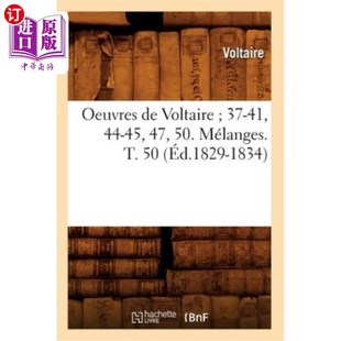 海外直订法语 éd.1829 Mélanges. Voltaire 50. 伏尔泰作品37 1834 Oeuvres