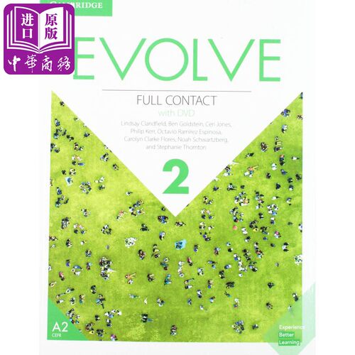 Evolve Level 2 Full Contact 英文原版 剑桥英语口语进展教程附光盘（第二级全套含学生书、练习册及音频、视频资源）【中商