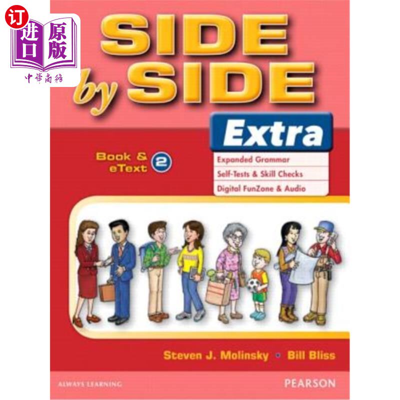 海外直订Side by Side Extra 2 Student Book & Etext 并排额外2本学生用书和Etext