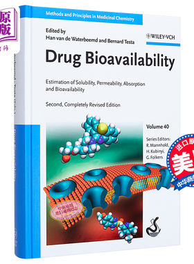 现货 药物生物利用率 溶解性度 渗透性 吸收与生物利用率评估 Drug Bioavailability Han Waterbeemd 英文原版【中商原版】wiley
