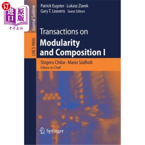 海外直订Transactions on Modularity and Composition I 模块化与组合论Ⅰ