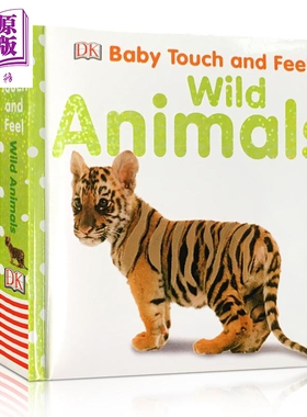 DK触摸启蒙 野生动物 Baby Touch and Feel Wild Animals 词汇认知启蒙 早教益智 英文原版 0-3岁 触摸书【中商原版】