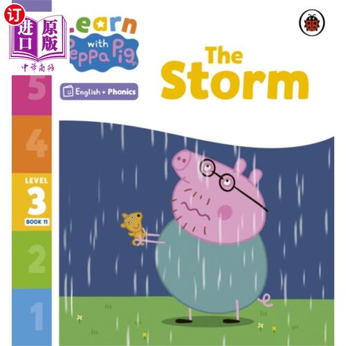 海外直订Learn with Peppa Phonics Level 3 Book 11 - The S... 学习Peppa Phonics Level 3第11册- The Storm(拼读读本)