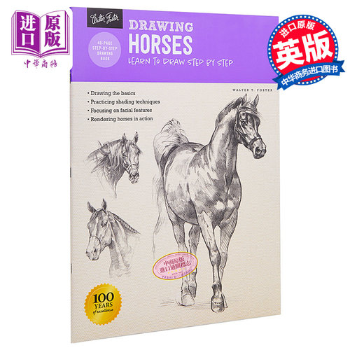 【How to Draw & Paint】Drawing: Horses进口艺术 如何绘画系列：马 Walter Foster 素描技巧 Quarto【中商原版】