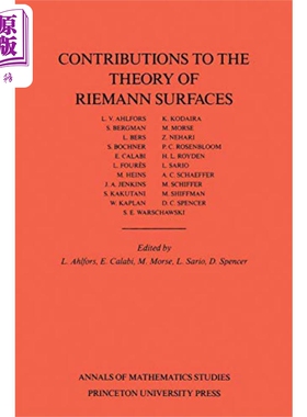 现货 对黎曼曲面理论的贡献 英文原版 Contributions to the Theory of Riemann Surfaces Lars Valerian Ahlfors【中商原版】