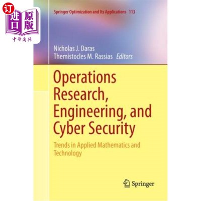 海外直订Operations Research, Engineering, and Cyber Security: Trends in Applied Mathemat 运筹学、工程与安全：应