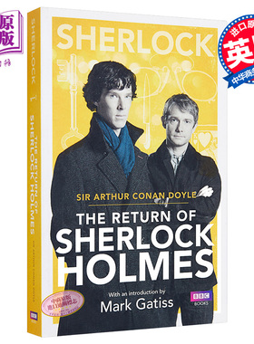 预售 福尔摩斯探案集英文原版 福尔摩斯归来记 Sherlock Holmes BBC神探夏洛克剧照封面版 福尔摩斯英文原版 夏洛克福尔摩斯原著小
