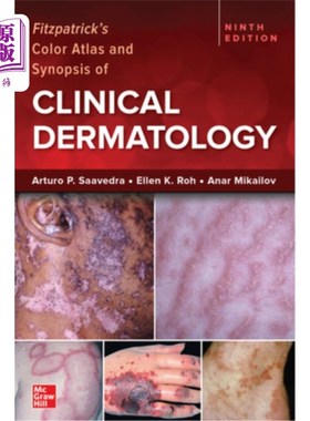 海外直订医药图书Fitzpatrick's Color Atlas and Synopsis of Clinical Dermatology, Ninth Edition 菲茨帕特里克的颜色图