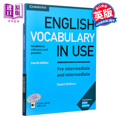 预售 english vocabulary in use Pre-intermediate and Intermediate 【中商原版】剑桥初级英语词汇 英式英语 配答案和电子书英?