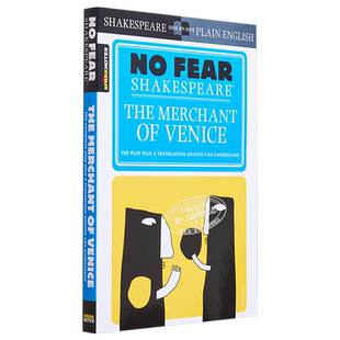 威尼斯商人 无惧莎士比亚 The Merchant of Venice No Fear Shakespeare 英文原版 Sparknotes 文学 大师【中商原版】