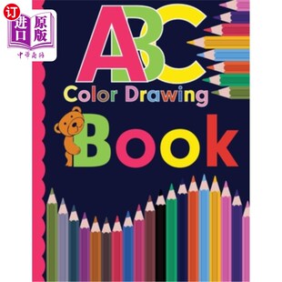海外直订ABC color drawing book ABC彩色图画书