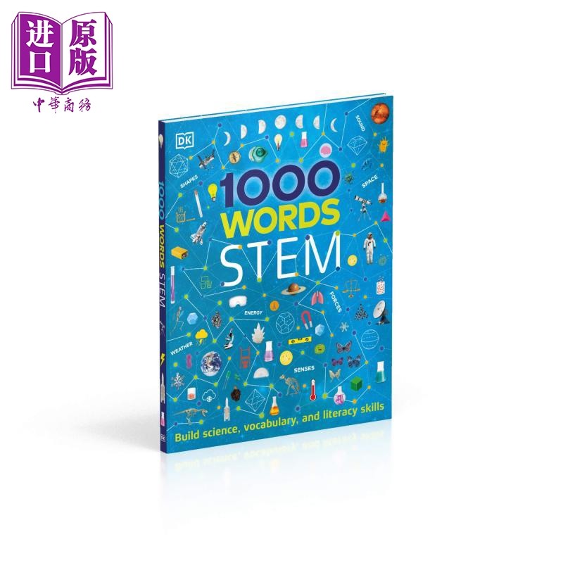 1,000 Words STEM 多林金德斯利1000个科学词 DK儿童科普英语单词学习 精装 英文原版 7-12岁【中商原版】