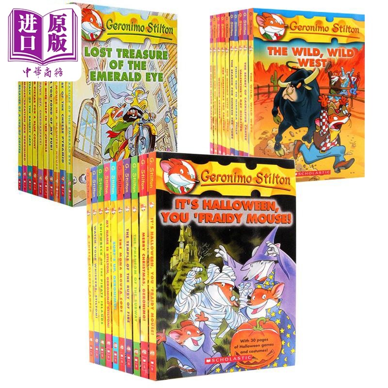 老鼠记者1-30 Geronimo Stilton (Titles #1-#30) (Book Only) 英文原版全彩漫画 章节书文学 7-9岁儿童读物 进口【中商原版】